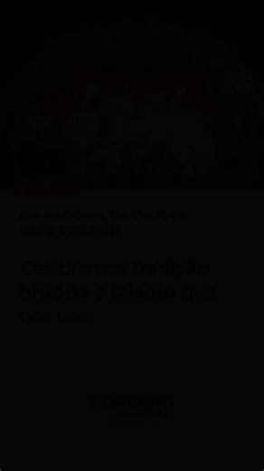 O povo e a cultura cabo-verdiana são a maior riqueza do país. Honramos a herança das nossas tradições e acreditamos no talento das novas gerações. O Governo de Cabo Verde tem vindo a investir na cultura como motor de identidade e desenvolvimento ao apoiar festivais, projetos culturais e consolidando o Estatuto do Artista, que valoriza e protege quem faz da arte a sua vida. Valorizamos o que é nosso. Celebramos o que nos une. #GovernoDeCaboVerde #EstamosACumprir #Cultura #Identidade #OrgulhoCaboV