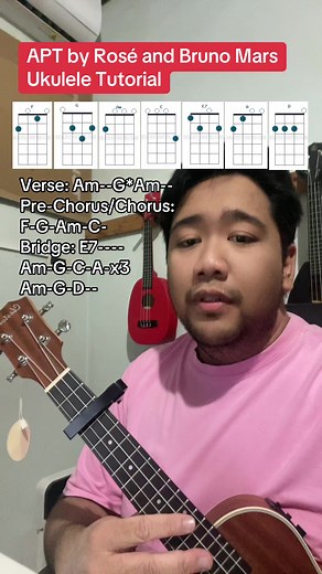 Learn APT by Rosé and Bruno Mars on Ukulele | Ukulele Tutorial