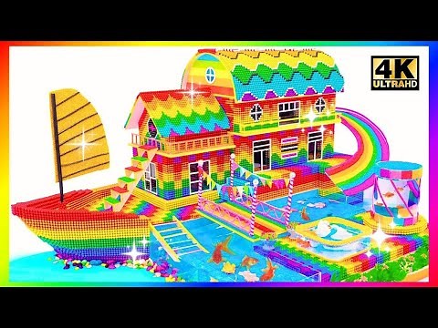 DIY - Build Most Creative 4 Story Mud Villa House Has Pools and Slide for Turtle and Hamster