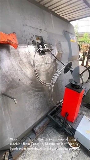 The process of using a fully automatic rebar bending machine