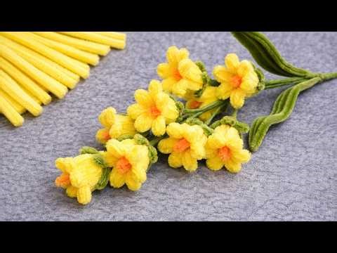 How to Make Beautiful flowers with Pipe Cleaner - Bell Flower Pipe Cleaner - Chenille Wire DIY