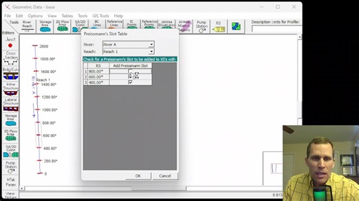 HEC RAS Lesson 44 - Geometric Data - Lids and Obstructions