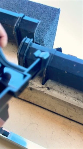 Fixing guttering with this bit of guttering to stop leak