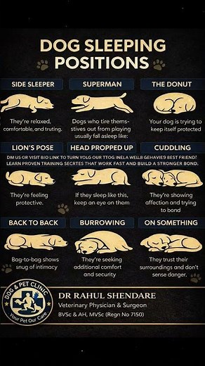 🐶 Dog Sleeping Positions & What They Mean #drrahulpetscare #dogs #puppy