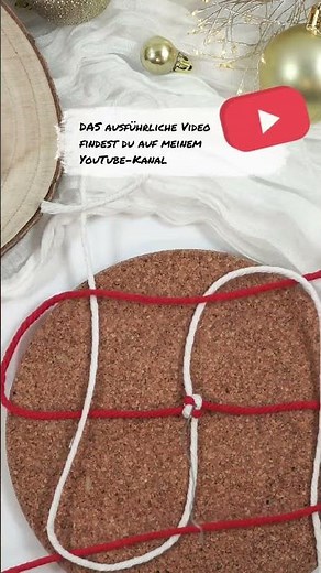 Makramee Zuckerstange selber knüpfen ✂️ – einfache Weihnachtsdeko für Baum & Geschenke 🎁