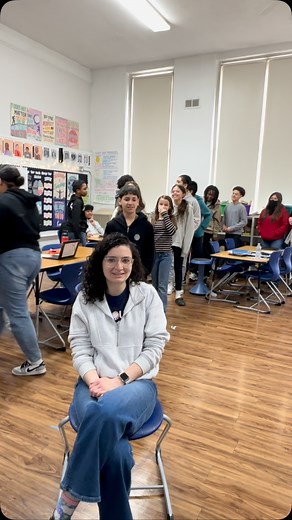 Ms. A’s 7th grade ela class wanted to participate in this voice game too! 🧐Ms. A you did a great job figuring out your students voice! 😬🤔😊 #brainbreak | CICS Bucktown