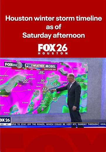 Jan. 24: Houston is bracing for a weekend winter storm that brings the risk of freezing temperatures, dangerous wind chills and icy road conditions. FOX 26 @Meteorologist John Dawson shares the latest timeline for the storm as of 3 p.m. Saturday. Click the link in our bio for our live blog of the storm.