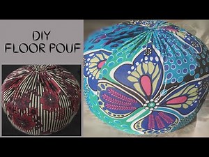 DIY FLOOR POUF || How to make floor pouf from old clothes ||Washable