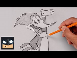 How To Draw Woody Woodpecker | Step by Step Sketch Tutorial - Videos For Kids
