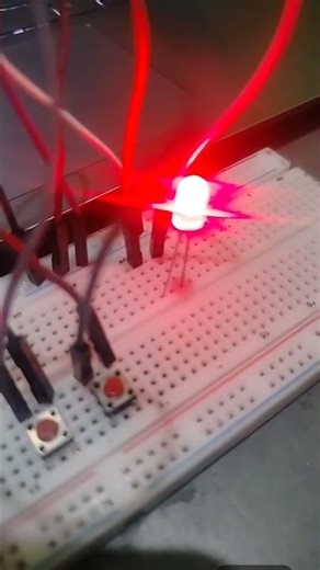 Nand gate using LED and push button using Arduino UNO😀👍 #arduino #arduinoproject #coding#viralshorts