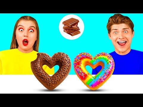 Real Food vs Chocolate Food Challenge | Kitchen Hacks and Tricks by KiKi Challenge