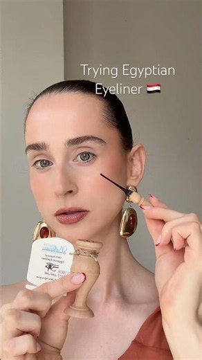 Trying Egyptian Eyeliner 🇪🇬❤️ #makeup #eyeliner #egyptian #beauty