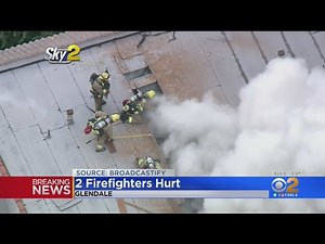 Mayday Call Heard Over Scanners As Firefighters Fall Battling Apartment Blaze In Glendale