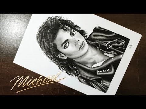 Realistic Michael Jackson Drawing | Time lapse video