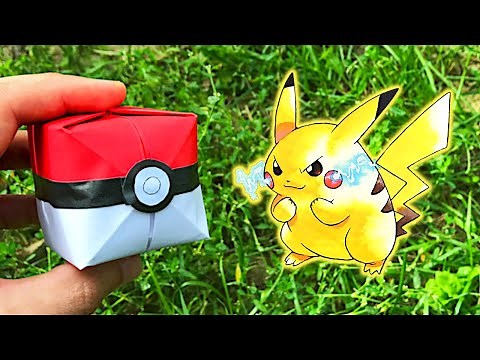 The World's Easiest Origami Pokeball | Fun and Easy Origami Paper Toy