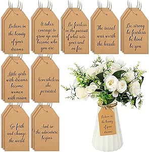 Gilprop 27 Pcs Graduation Gift Tags Centerpiece Grad Inspirational Quote Tags of 2026 Graduation Gift with Hemp Rope for High College Grad Party Favor Supplies(Quotes)