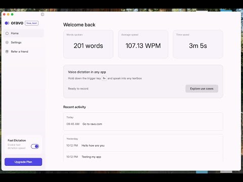 Oravo is a privacy-first, context-aware AI voice dictation assistant for Mac, Windows, and Linux