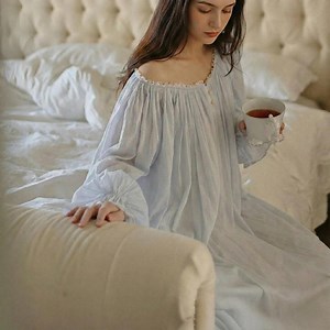 Cotton Linen Nightgowns / Sleepwear: Vintage White Lace Chemise, Renaissance Night Dress, Long Loungewear & Nightwear - Etsy