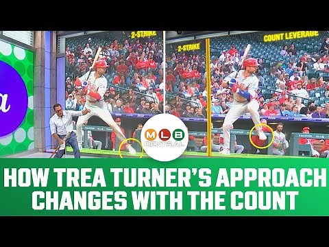 Breaking down how Trea Turner changes his approach based on the count | MLB Central