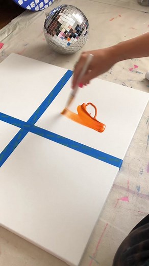 Vibrant Orange Abstract Art by Ann Houghland