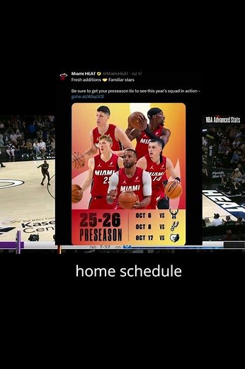 Miami Heat 2025 Home Preseason Schedule announced!!
