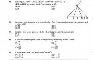 How many co-ordinates (x, y) lie on the line 3 x-7 y=12 such th... | Filo
