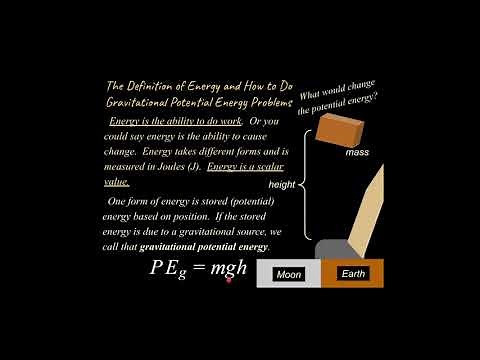 The Definition of Energy and How to Do Gravitational Potential Energy Problems for Physics Classes