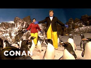 Andy Richter Visits The Seaworld Penguins | CONAN on TBS