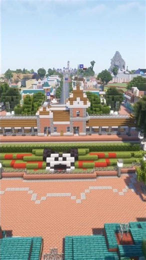 Building Disneyland in Minecraft Day 2 # #minecraft #disneyland #minecraftshorts