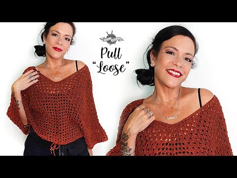 Crochet Maniak | "Loose" Sweater | V-neck Sweater Tutorial | Crochet Sweater