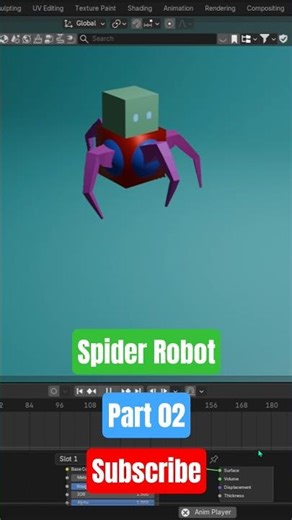 Spider Robot|Blender 3D |3D modeling|3D Animation|Tutorial
