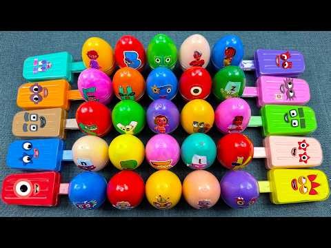 Rainbows SLIME Look Numberblocks, Alphablocks, Alphabet Lore in Ice Cream, Eggs Glitter, Satisfying🌈