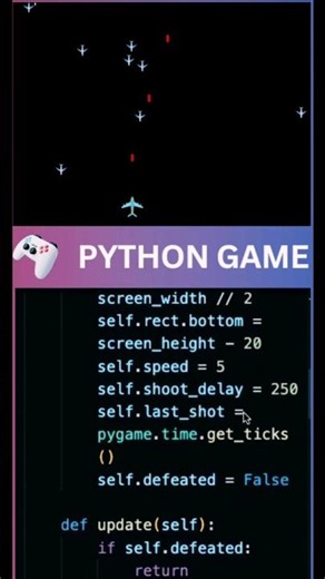 ​How to Make a Plane Game in Python! ✈️👾 #shorts #coding #viralshorts