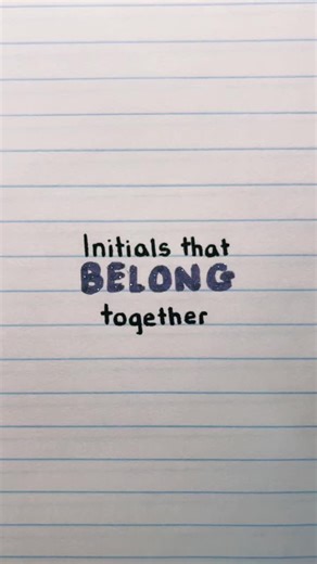 Creative Initials That Belong Together