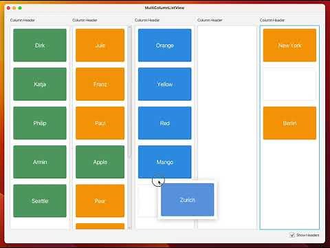 JavaFX: Multi Column List View With Drag & Drop Support