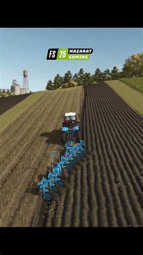 Plowing a Steep Field Was NOT Easy! 🚜⛰️ | FS25 Challenge #shorts