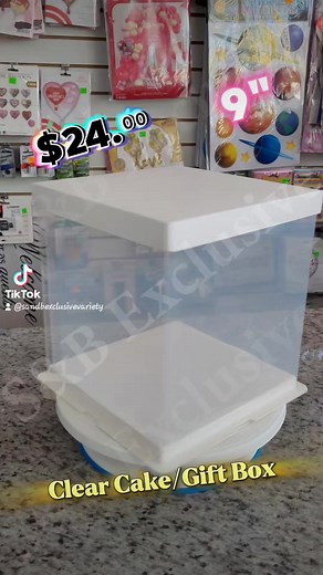 Clear Cake Boxes and Gift Boxes available at our Toys, Crafts and Party Store 610-4114/658-2831 #cakebox #cakeboxes #clearcakebox #clearcakeboxes #giftbox #giftboxes #giftideas #cleargiftbox | S & B Exclusive Variety Store Ltd
