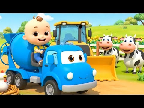 Cement Mixer Truck Song | Construction Vehicles Dance | 3D Cartoon for Kids
