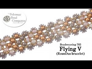 Flying V RounDuo Bracelet - DIY Jewelry Making Tutorial by PotomacBeads
