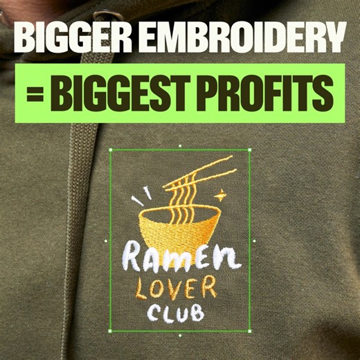 💵 Bigger embroidery = better profits 💵 Introducing larger embroidery areas for your biggest margins yet! What’s new with embroidery: 📈 Larger print areas – 10” x 6” on select sweatshirts, hoodies, and jackets 🤖 New text editor – fast designs that pay you big 🤑 Fresh drops – embroidery-ready and fulfilled by Printful Stitch your way to better sales with these hot picks: 🪡 Unisex Heavy Blend™ Crewneck Sweatshirt 🪡 Vintage Cap 🪡 Unisex Denim jacket 🪡 Unisex Heavy Blend™ Hooded Sweatshirt L
