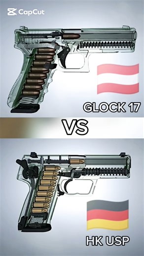 HK USP vs GLOCK 17-Which Reigns Supreme? #shorts