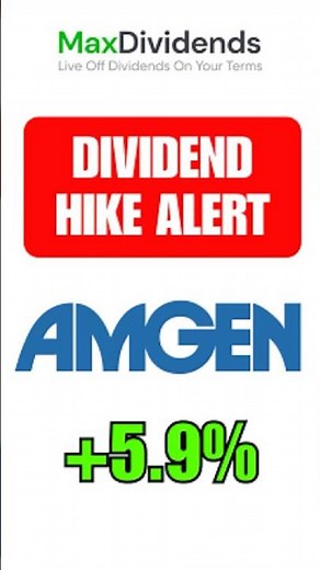🔥 Amgen Dividend Increase 5.9% | 14-Year Streak