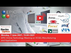 EPIC Online Technology Meeting on VCSEL Manufacturing and Applications