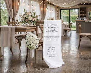 Memorial Wedding Chair Sign, Reserved Banner for Loved Ones, in Loving Memory Sign, Ceremony Tribute, Wedding Aisle Decor, Rustic Accent - Etsy