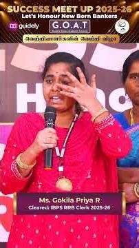 Congratulations Ms. Gokila Priya Cleared RRB Clerk🏦Wishing you greater achievements ahead🔥#goat