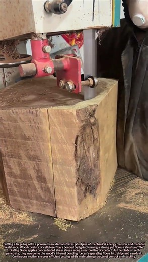 Scientific Principles of Cutting a Large Log with a Power Saw