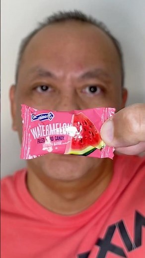 👂ASMR COLOMBINA FILLED HARD CANDY WATERMELON FLAVOR EATING SOUNDS👂#shorts #asmr