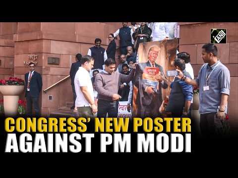 “Narender Surrender…” Congress MPs’ new poster protest against PM Modi after India-US trade deal