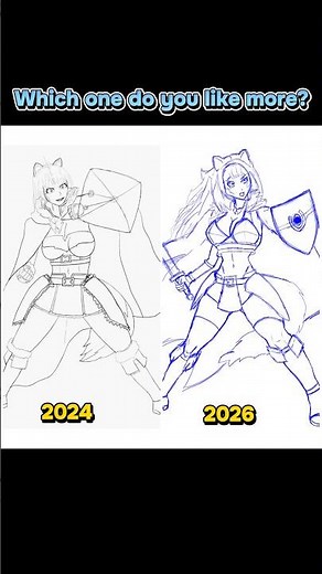 Fanart Drawing Raphtalia as the Shield Hero 2024 vs 2026