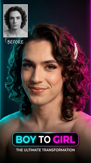 Beautiful Male to Female Crossdresser Transformation ✨ #mtf #crossdresser #transformation #makeup